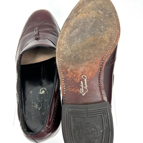 FLORSHEIM IMPERIAL Mens Cordovan Leather Tasseled Wing-Tip Slip-On Dress Shoes - Picture 5 of 9